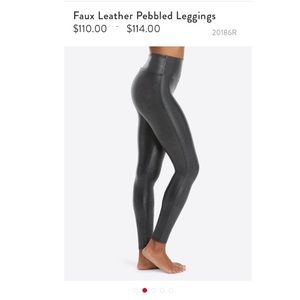 NWT spanx pebbled faux leather leggings